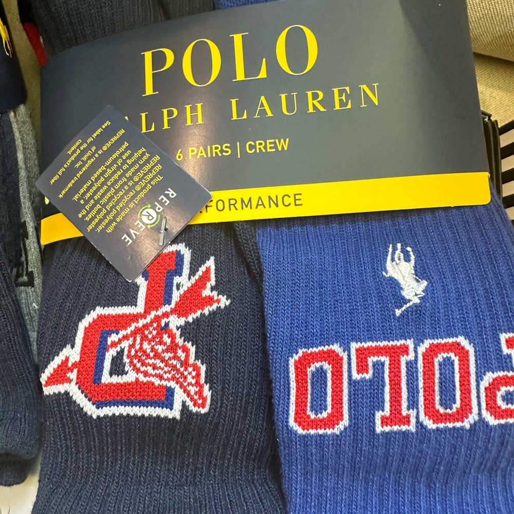 NWT Ralph Lauren Polo 6 pack socks